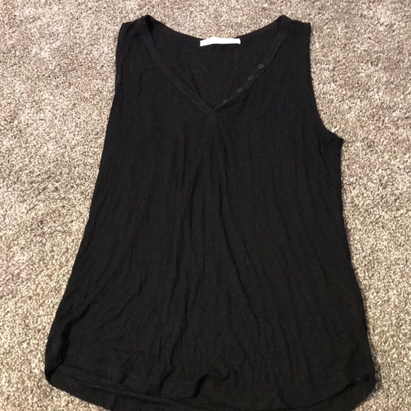 black button up tank top - Picture 1 of 2